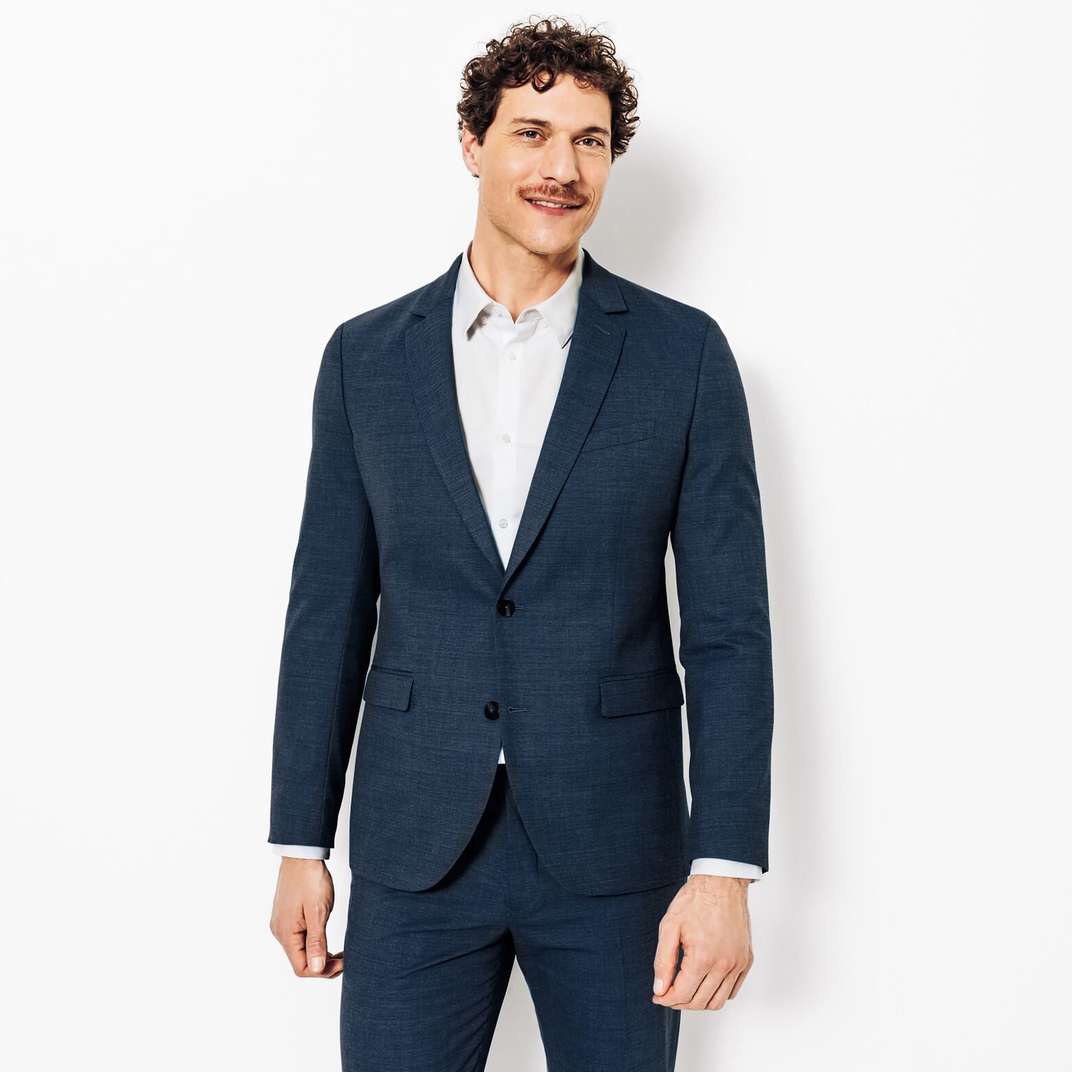 Costume 2 pi&egrave;ces slim bi-ton - Bleu