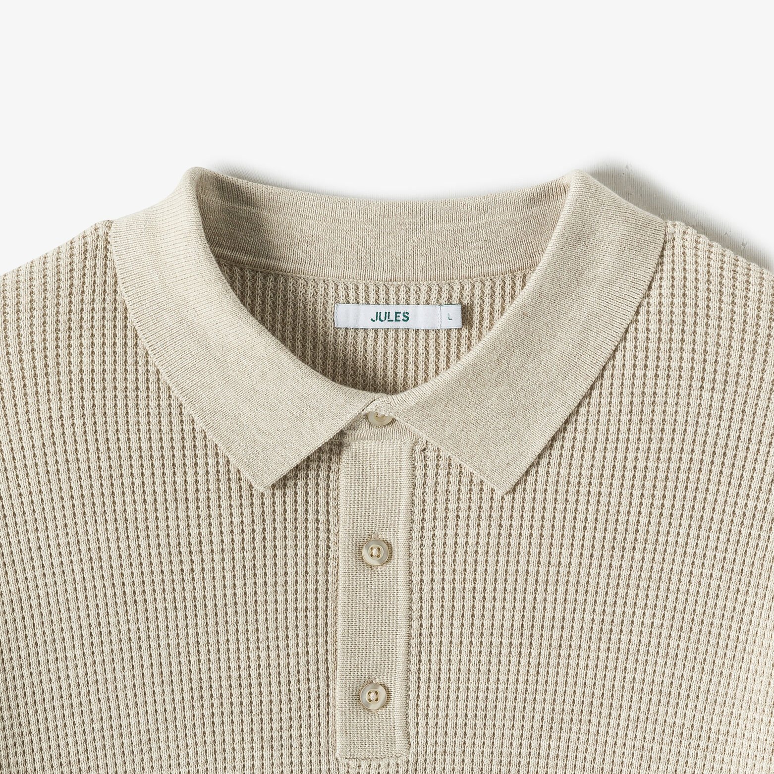 Polo en maille col boutonn&eacute; fantaisie