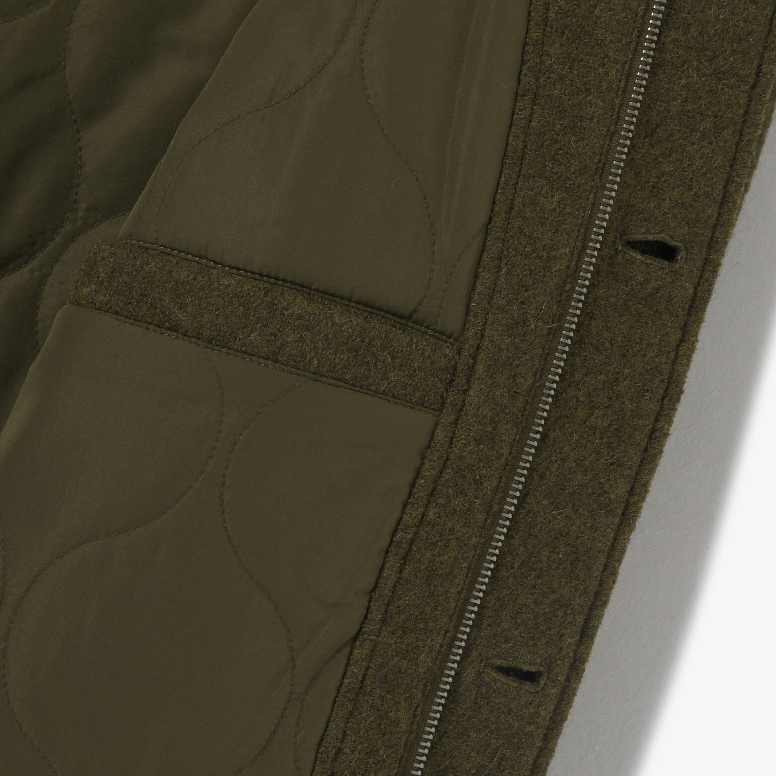 Blouson en laine col chemise