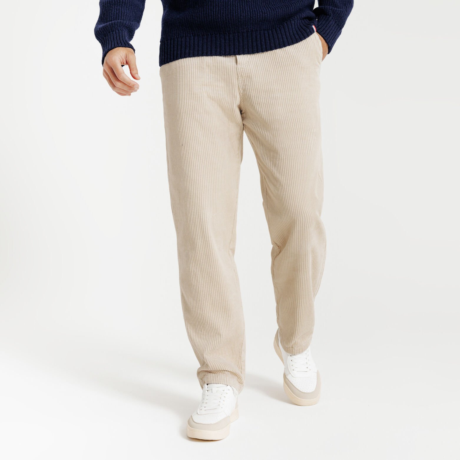 Fluwelen broek met elastische tailleband