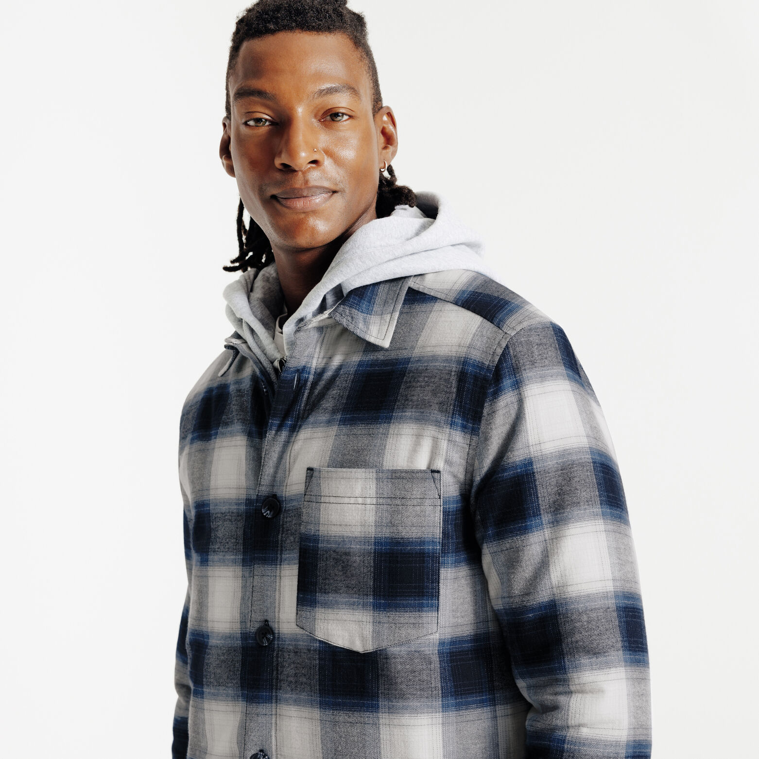 Surchemise doubl&eacute;e en coton