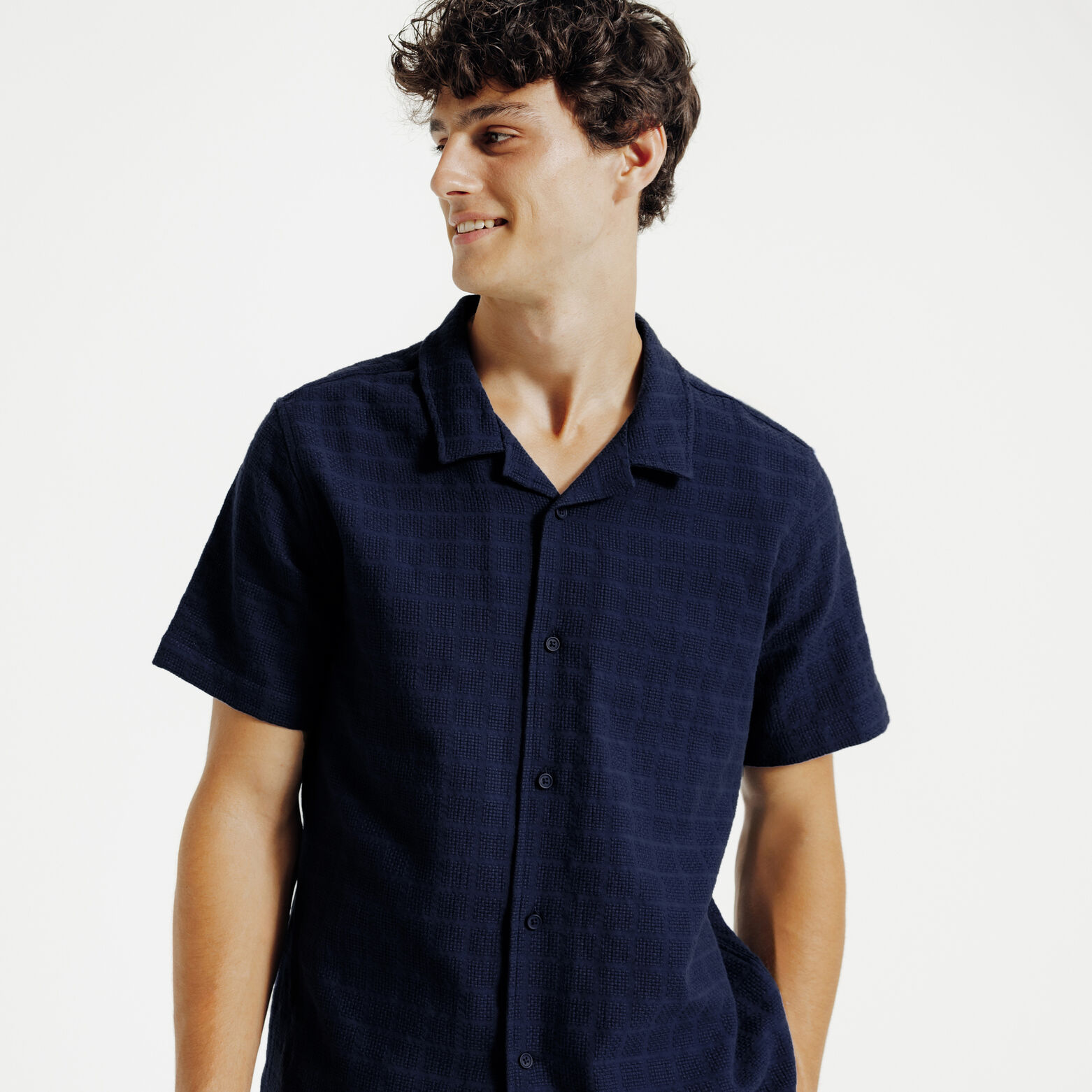 Chemisette en coton jacquard regular