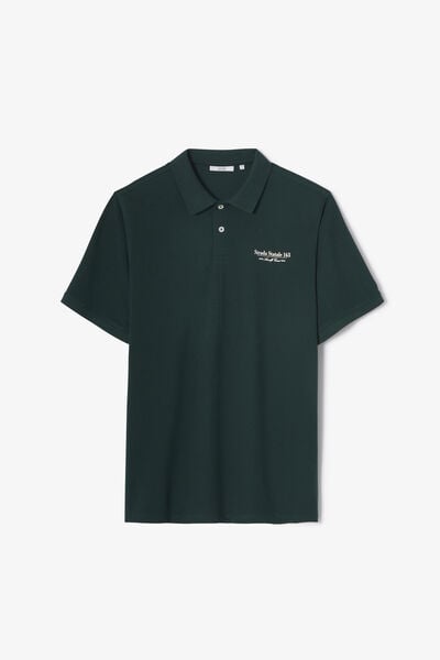 Polo manches courtes imprim&eacute; devant dos