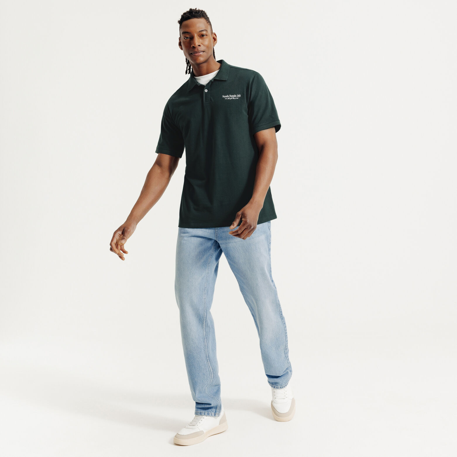 Polo manches courtes imprim&eacute; devant dos