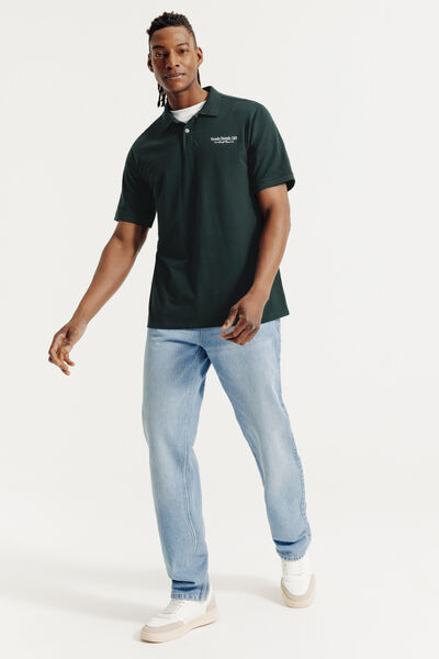 Polo manches courtes imprim&eacute; devant dos