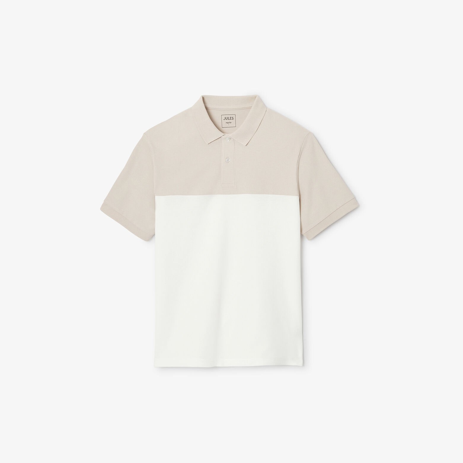 Colorblock polo met korte mouwen