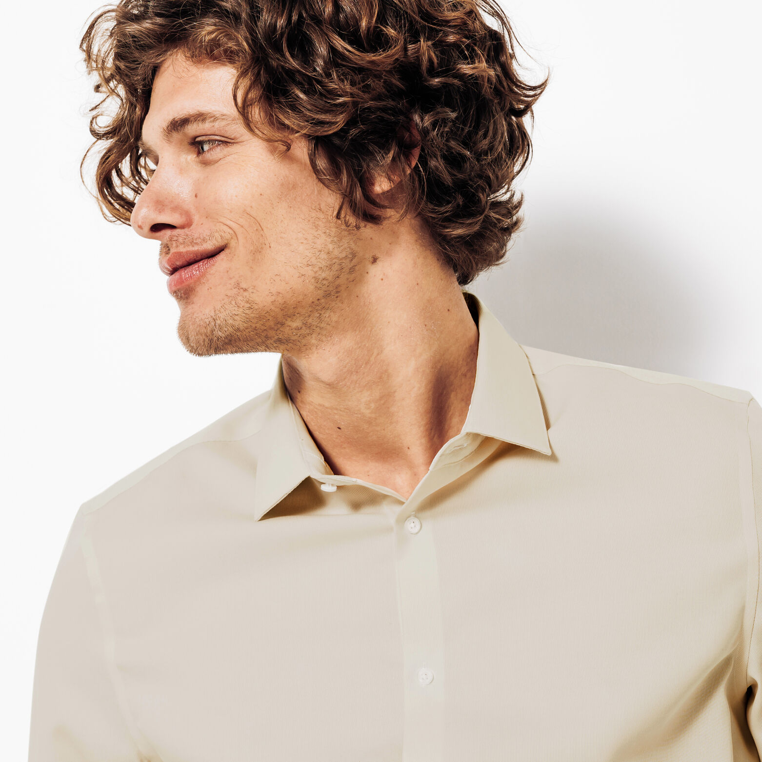 Chemise sans repassage en coton