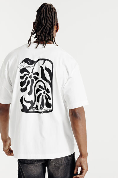 Tee shirt imprim&eacute; devant et dos fleurs