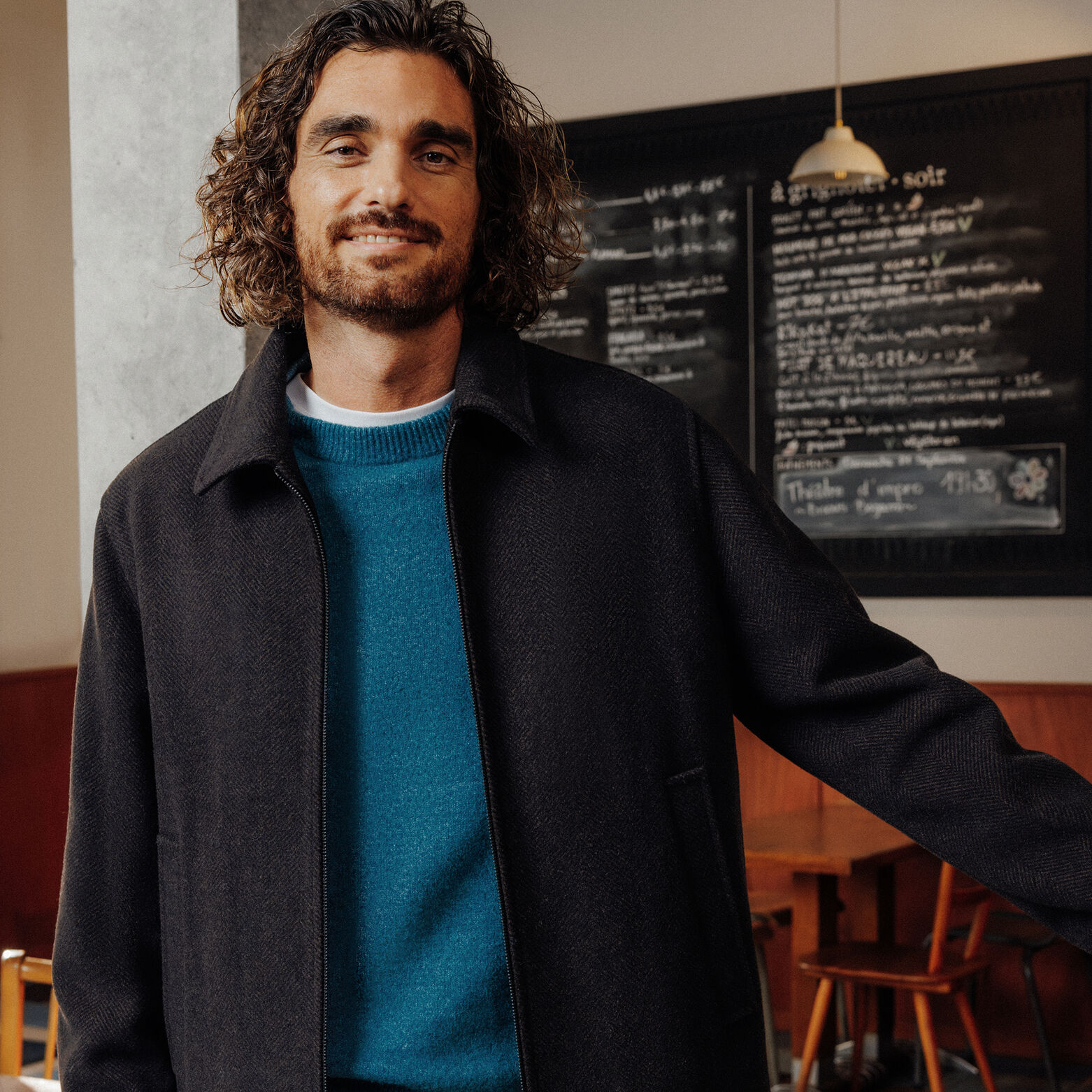 Vest met hemdskraag en knopen