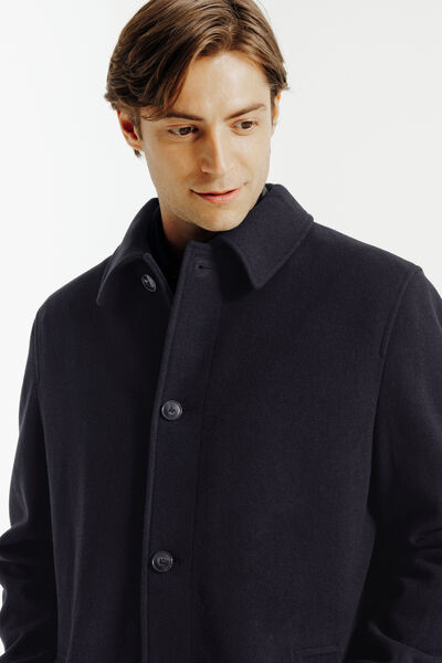 Manteau long col chemise