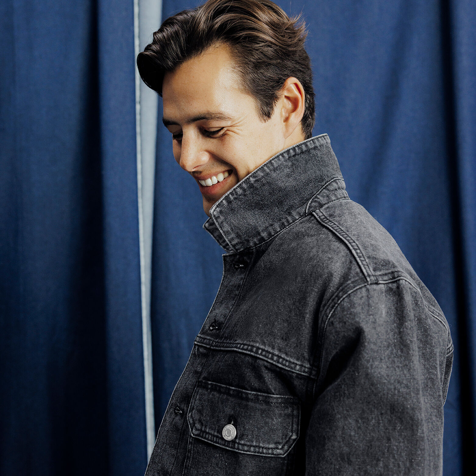 Ensemble veste en jean et jean - Noir