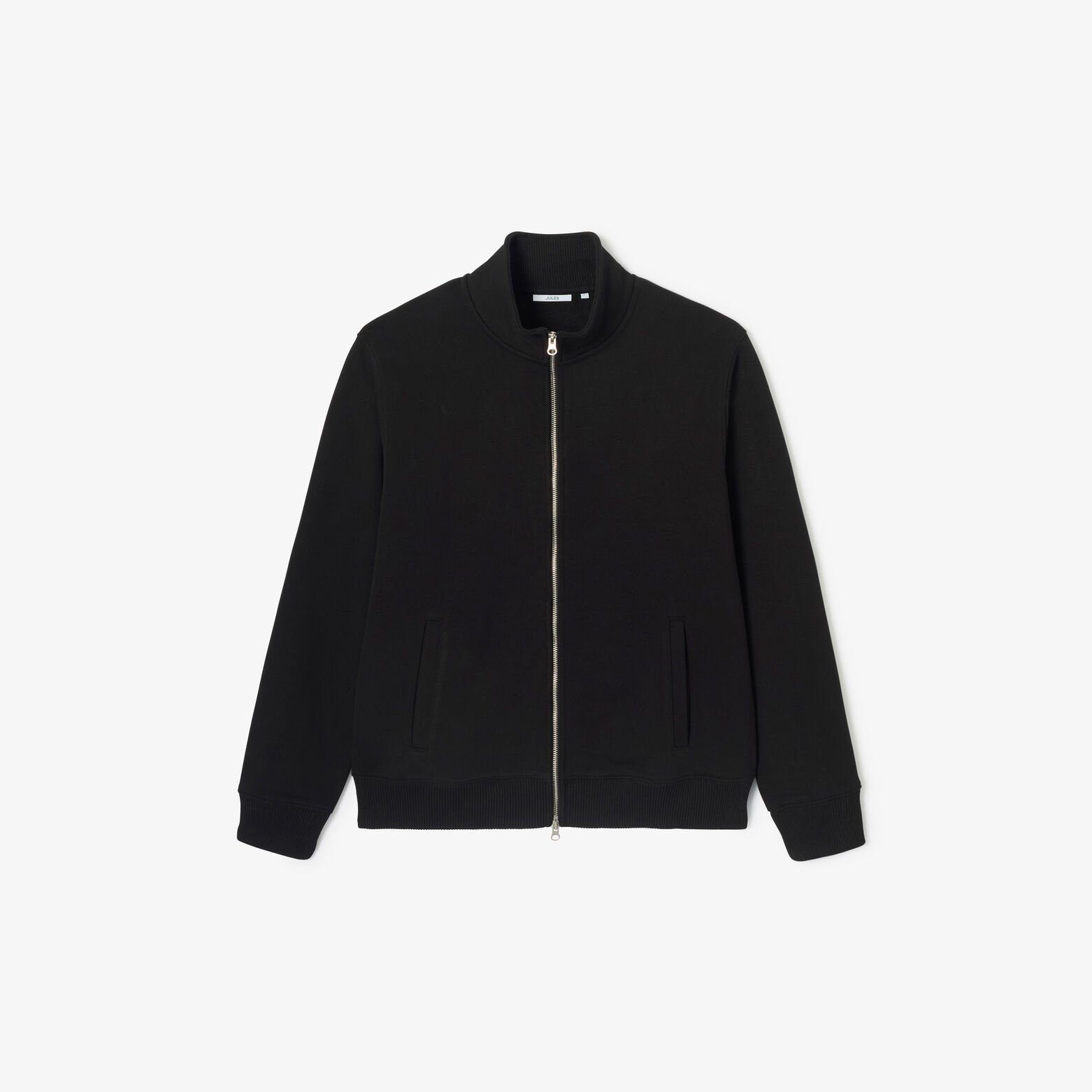 Sweat veste zipp&eacute;e col montant uni heavy weight