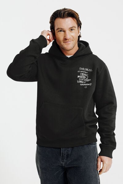 Sweat &agrave; capuche imprim&eacute; devant dos