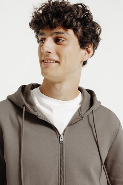Sweat &agrave; capuche zipp&eacute;