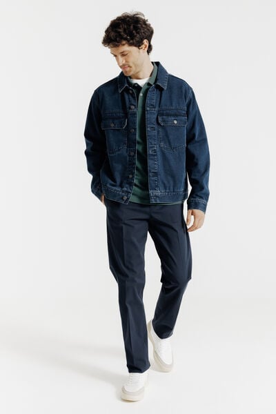 Polo manches longues piqu&eacute; uni