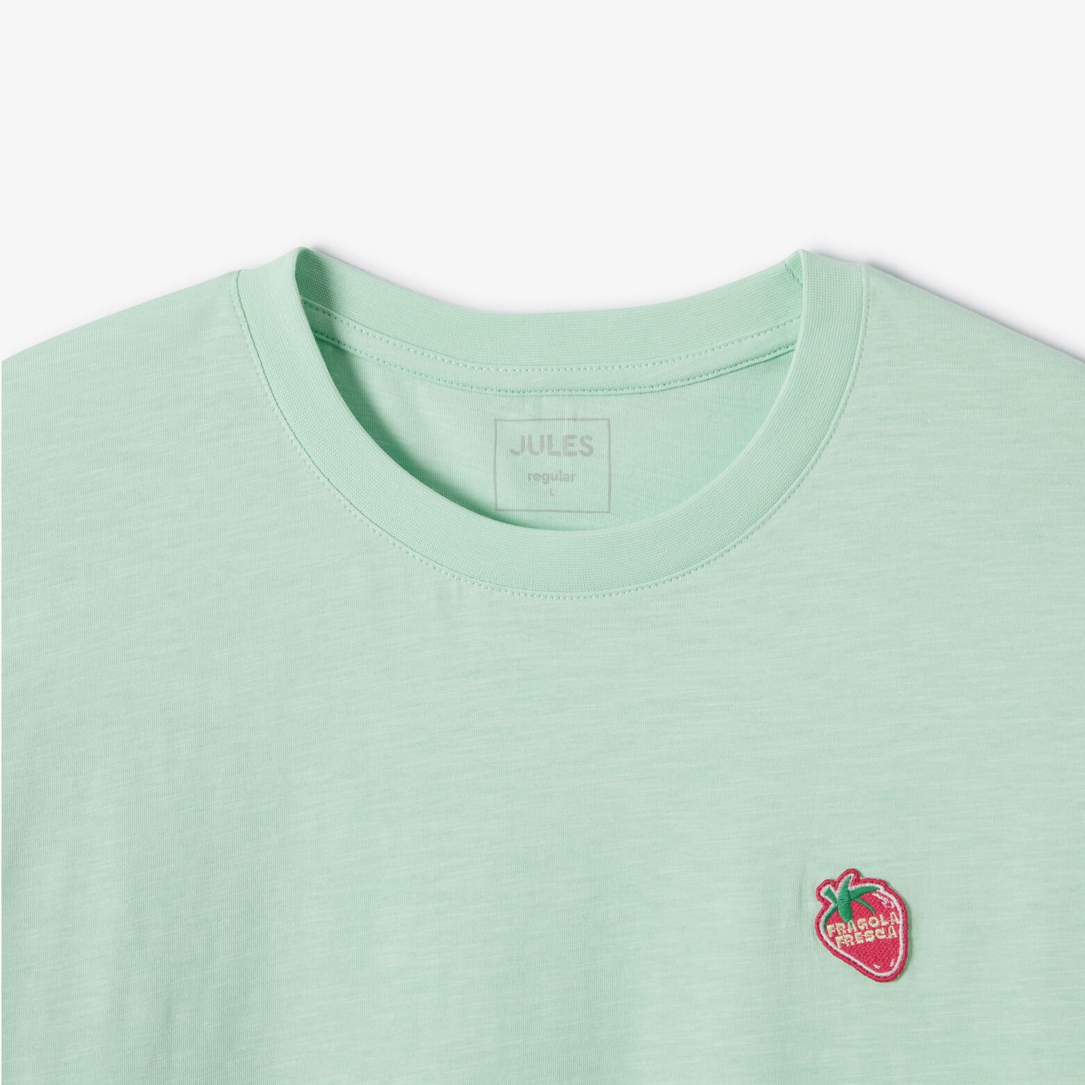 Tee shirt mati&egrave;re flamm&eacute;e broderie poitrine