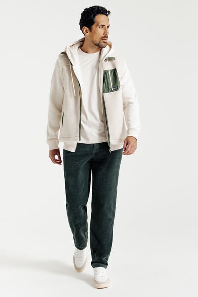 Pantalon en velours taille &eacute;lastiqu&eacute;e