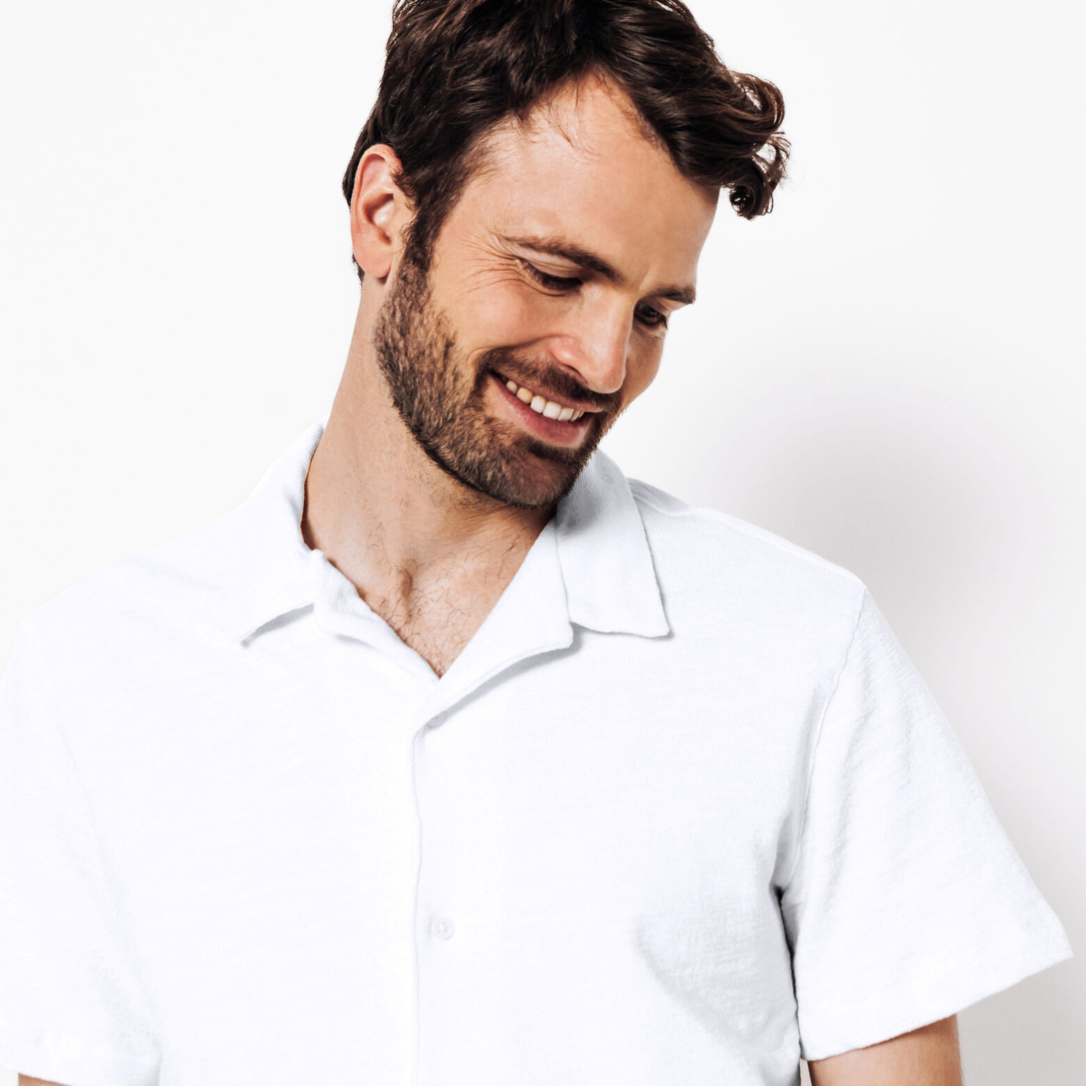 Hemdje in badstof met haaienkraag