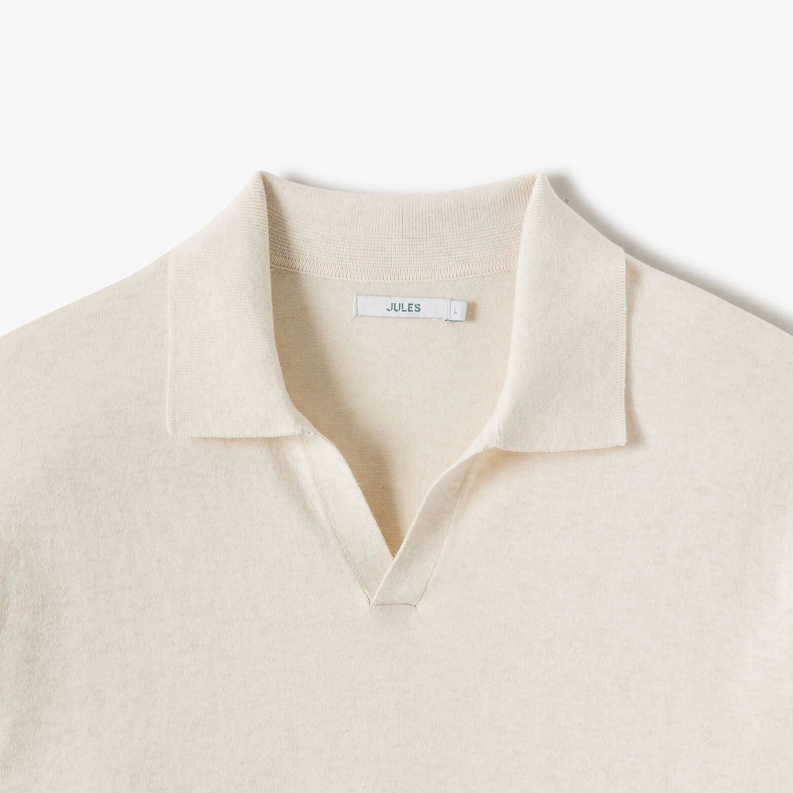 Polo en maille manches longues col resort