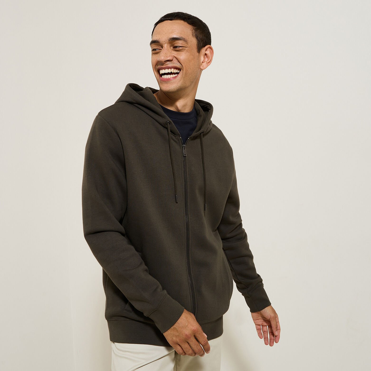 Sweat &agrave; capuche zipp&eacute; uni