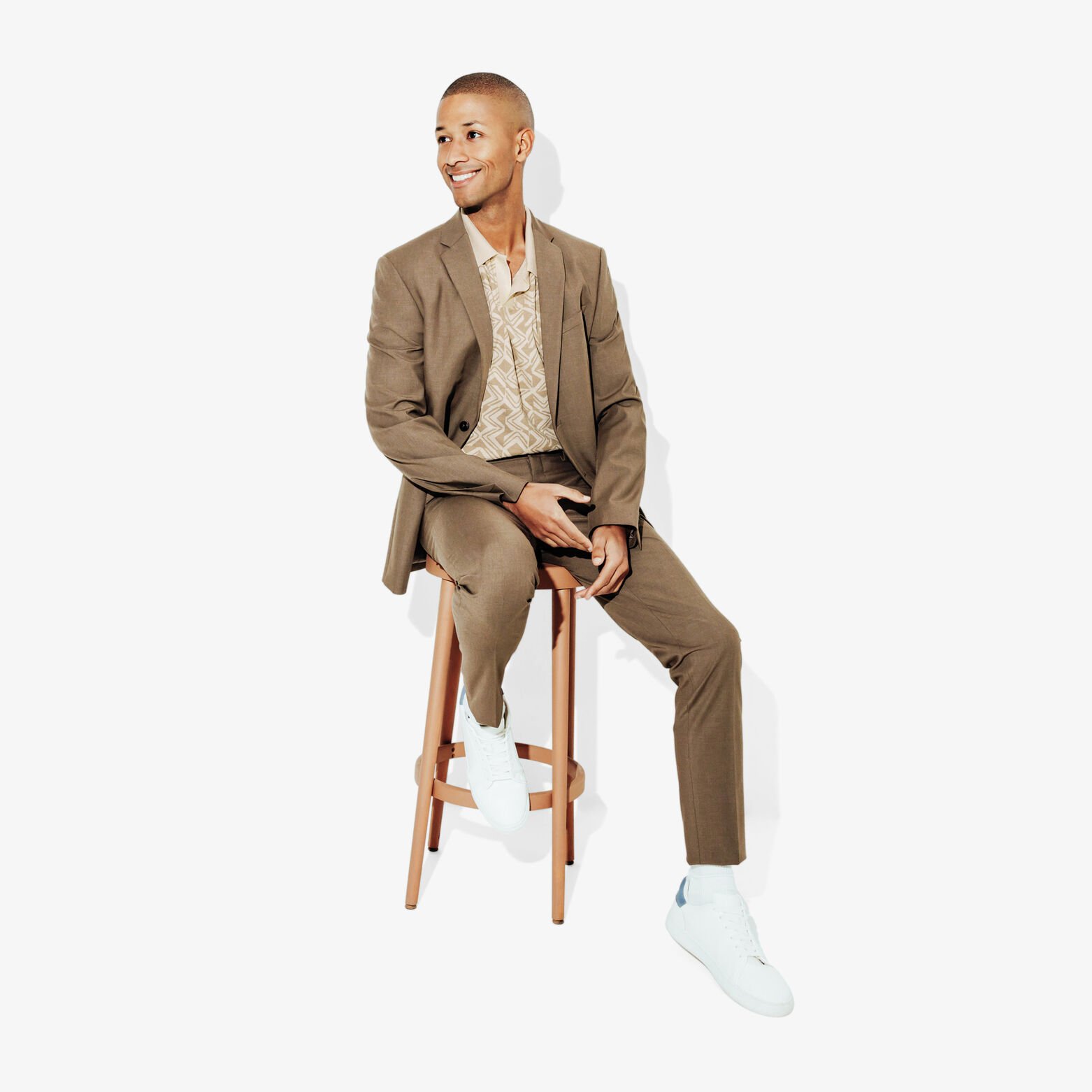 Polo manches courtes imprim&eacute; col resort