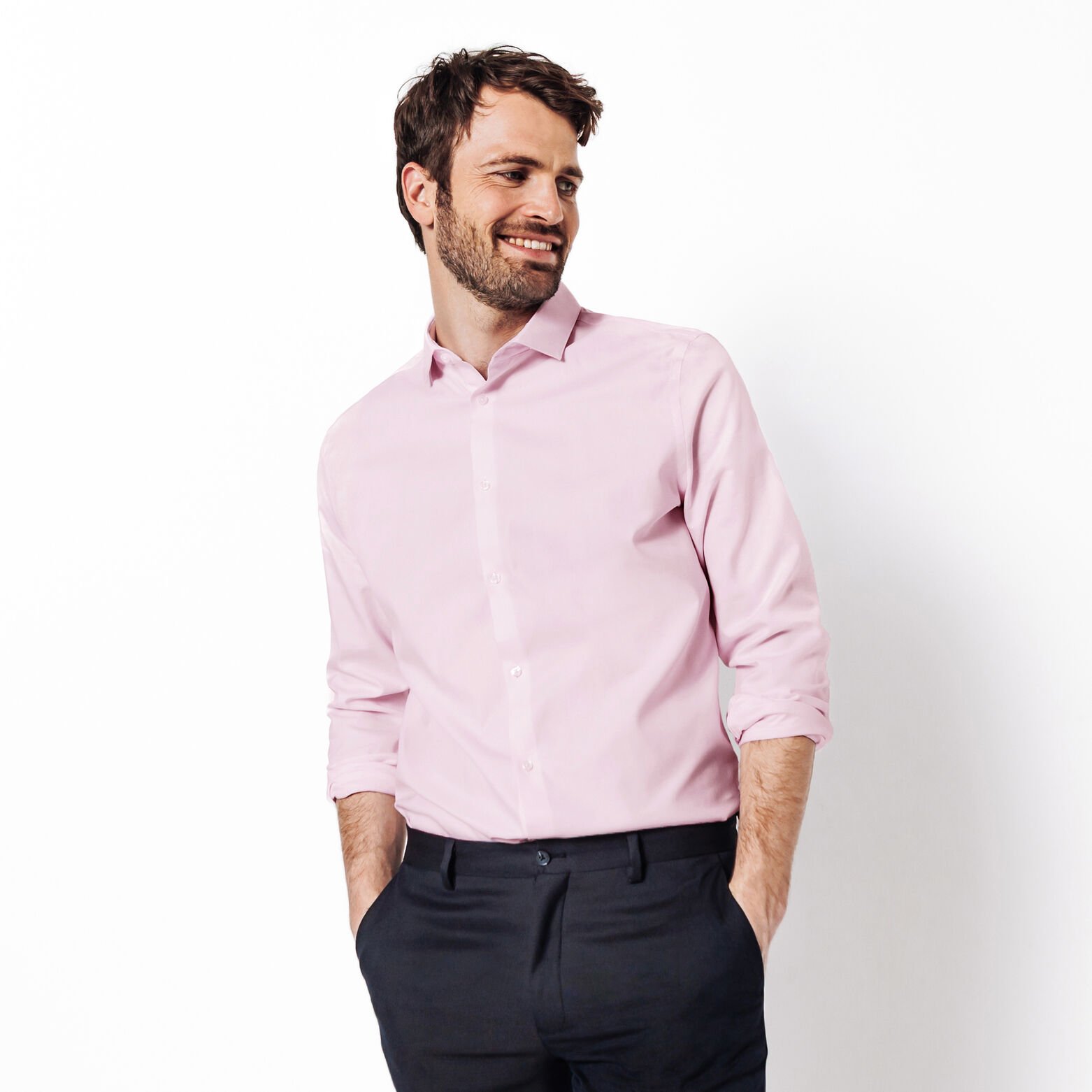 Chemise sans repassage slim en coton