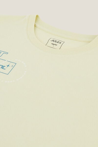 Tee shirt imprim&eacute; en coton col rond