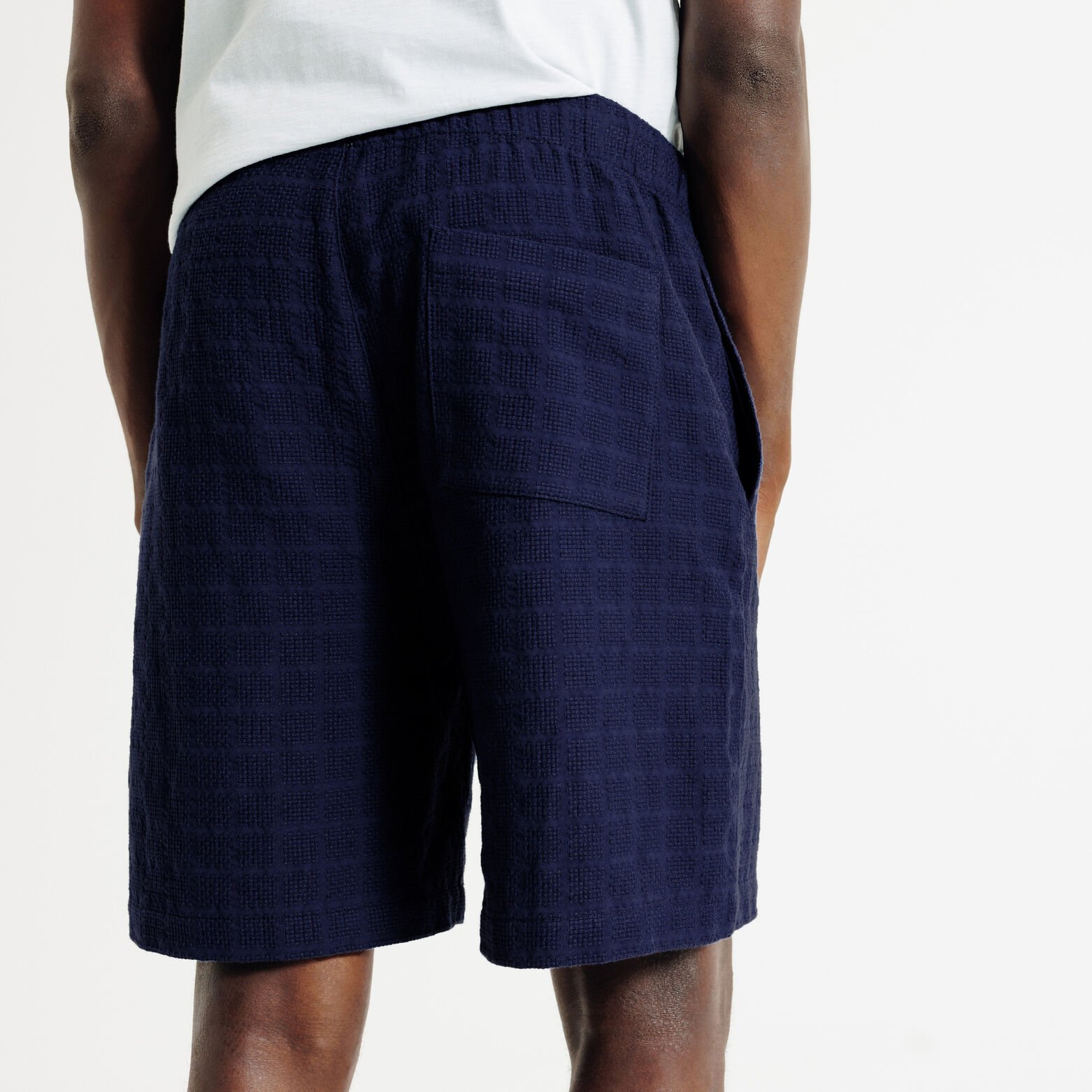 Bermuda taille &eacute;lastiqu&eacute;e uni