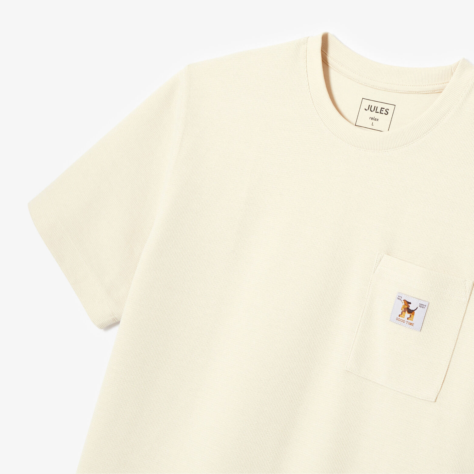 Tee shirt col rond reli&eacute;f&eacute;