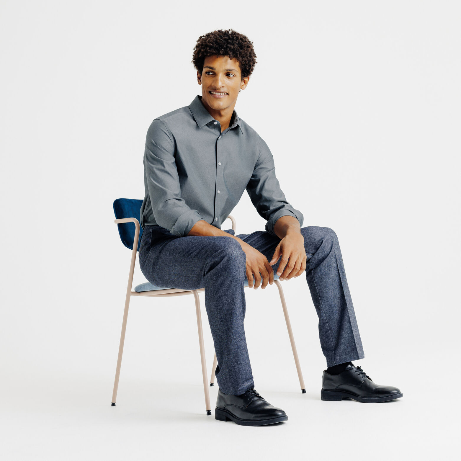 Chemise sans repassage en coton regular