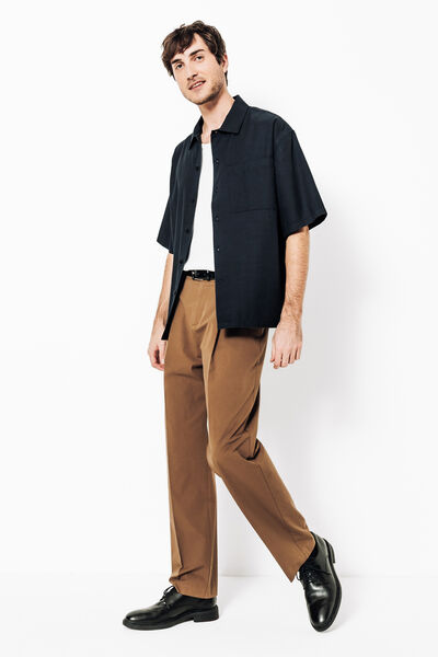 Chemisette en coton TENCEL&iquest;Lyocell unie boxy