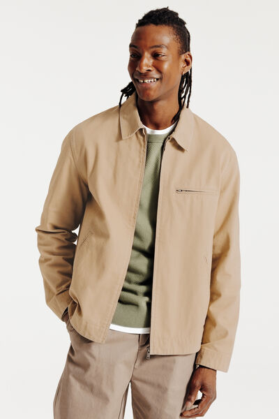 Jack voor tussenseizoen met hemdskraag