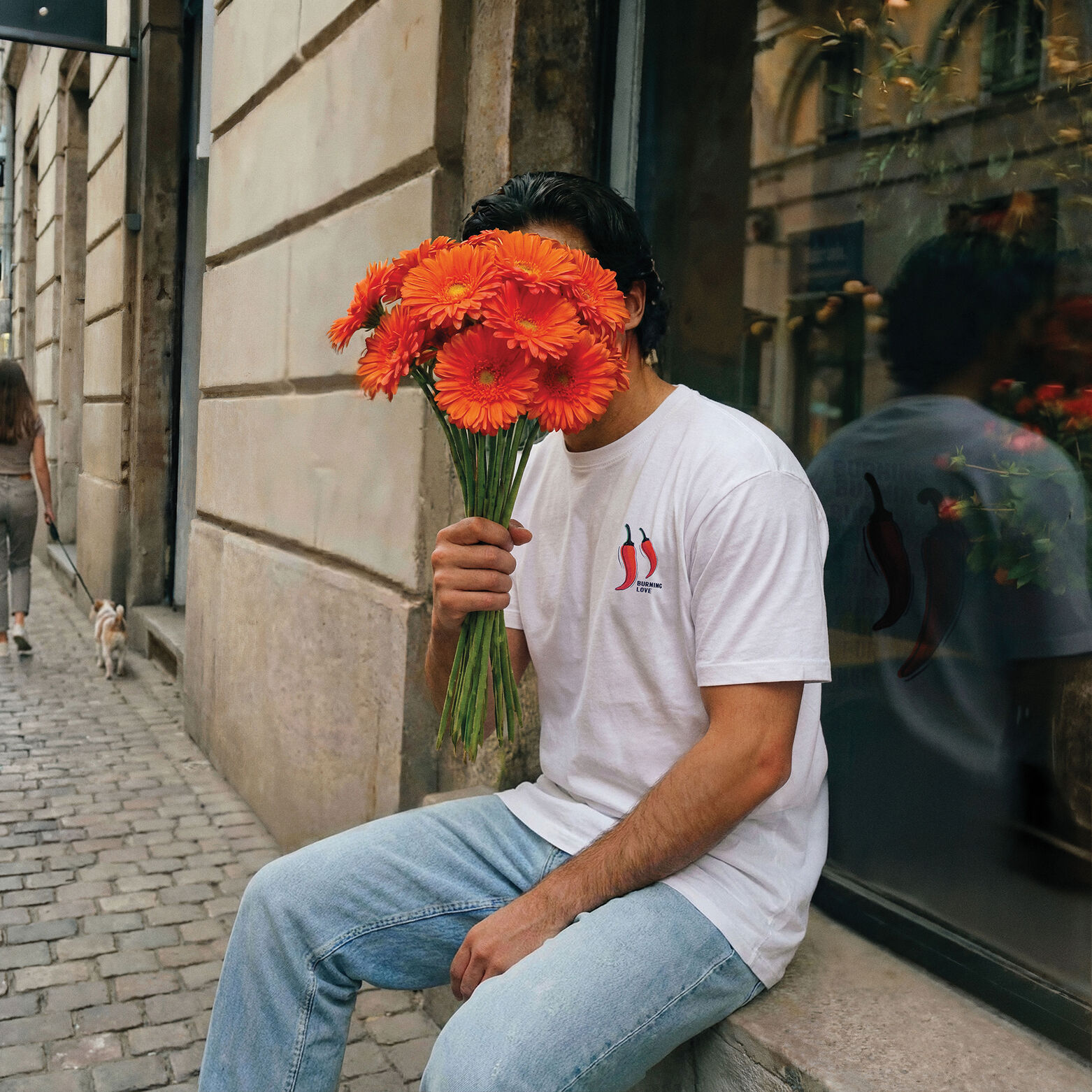 Tee shirt imprim&eacute; devant et dos Saint-Valentin