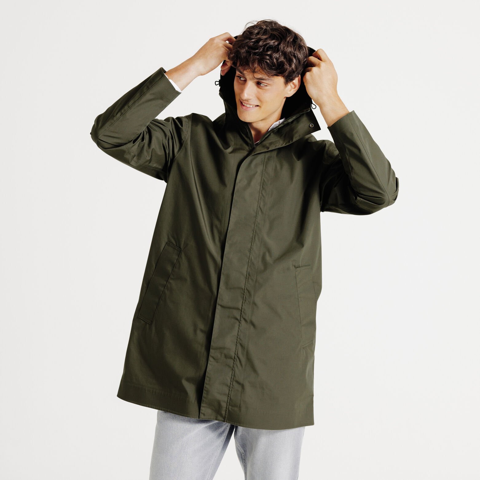 Parka longue waterproof &agrave; capuche