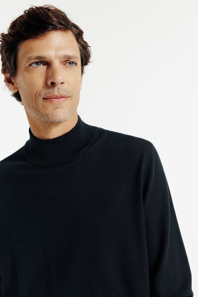 Trui schoorsteenkraag in merinos