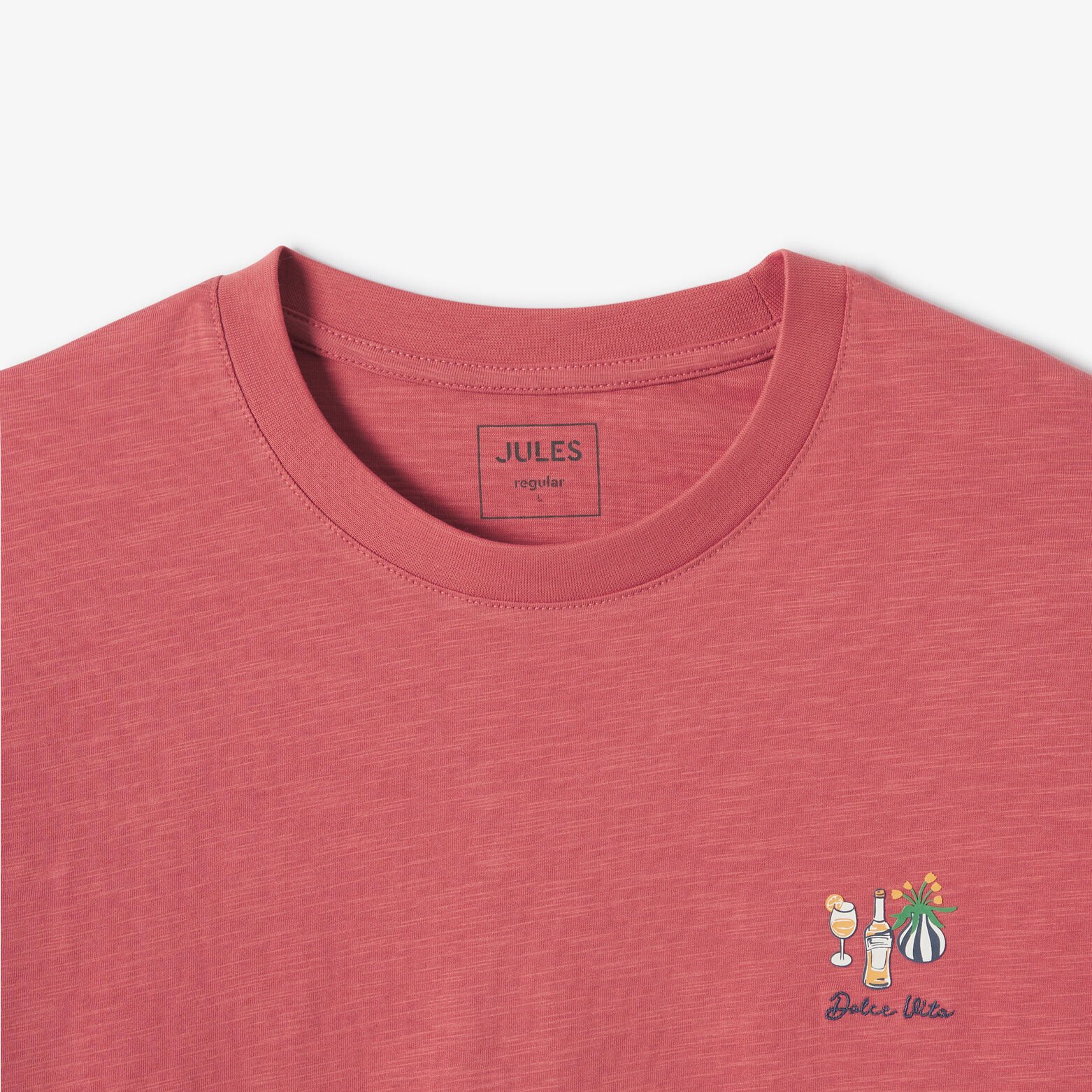 Tee shirt mati&egrave;re flamm&eacute;e broderie poitrine