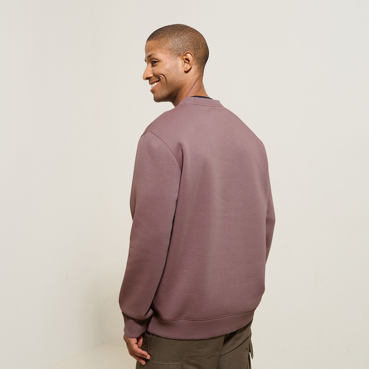 Sweat col rond imprim&eacute; devant