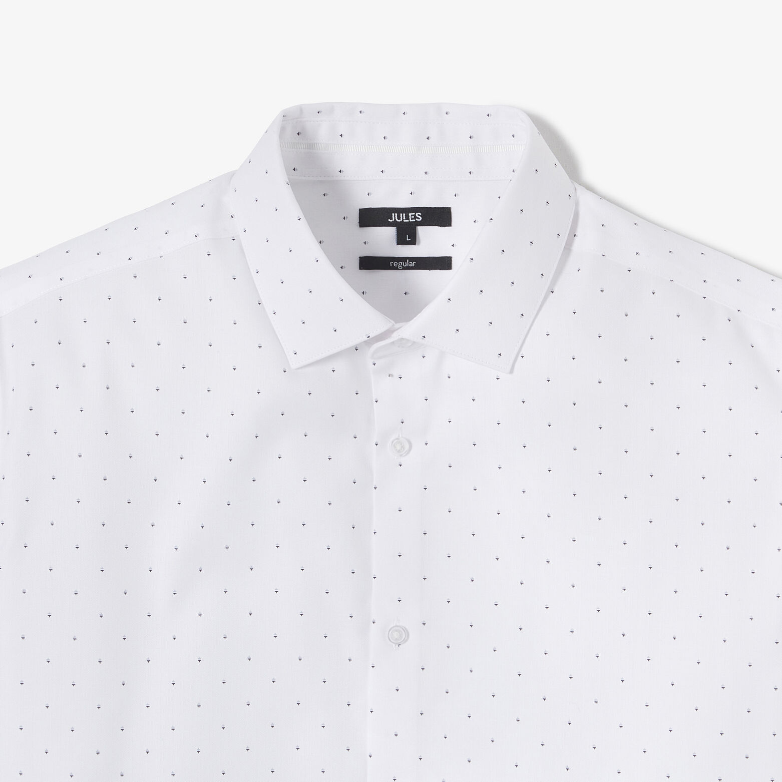 Chemise sans repassage imprim&eacute;e regular