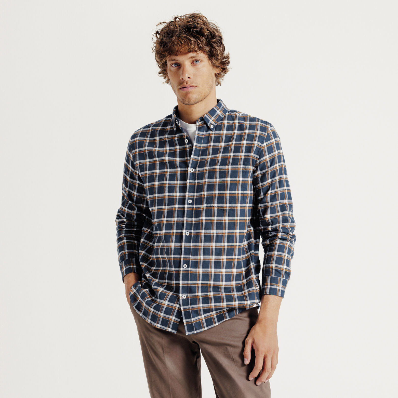 Chemise flanelle &agrave; carreaux