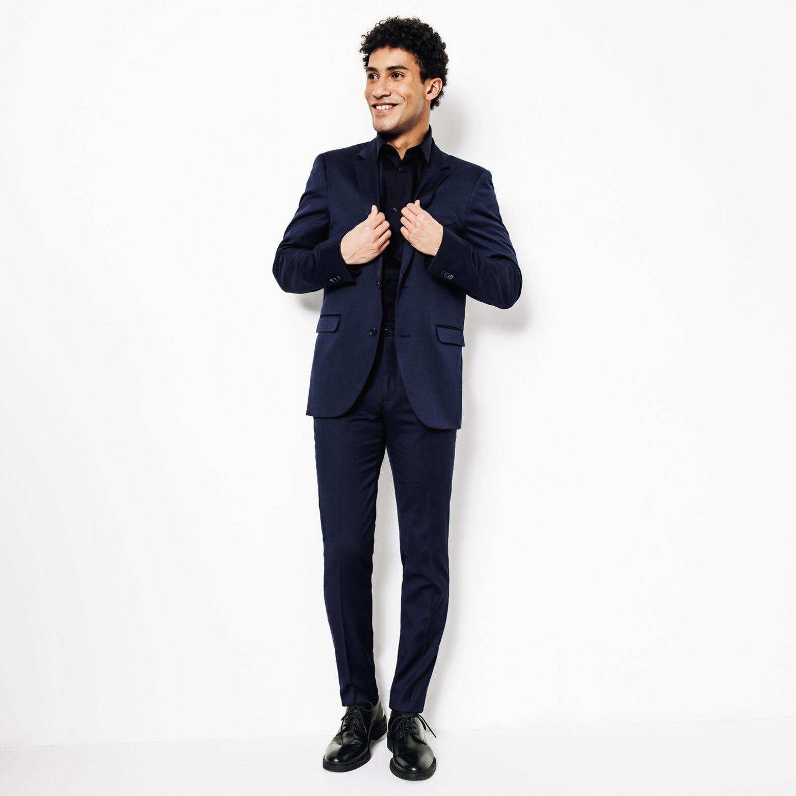 Chemise sans repassage en coton unie slim