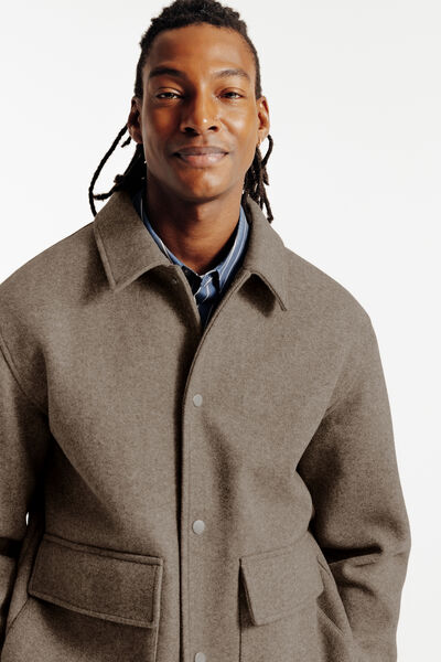 Blouson col chemise pressionn&eacute;