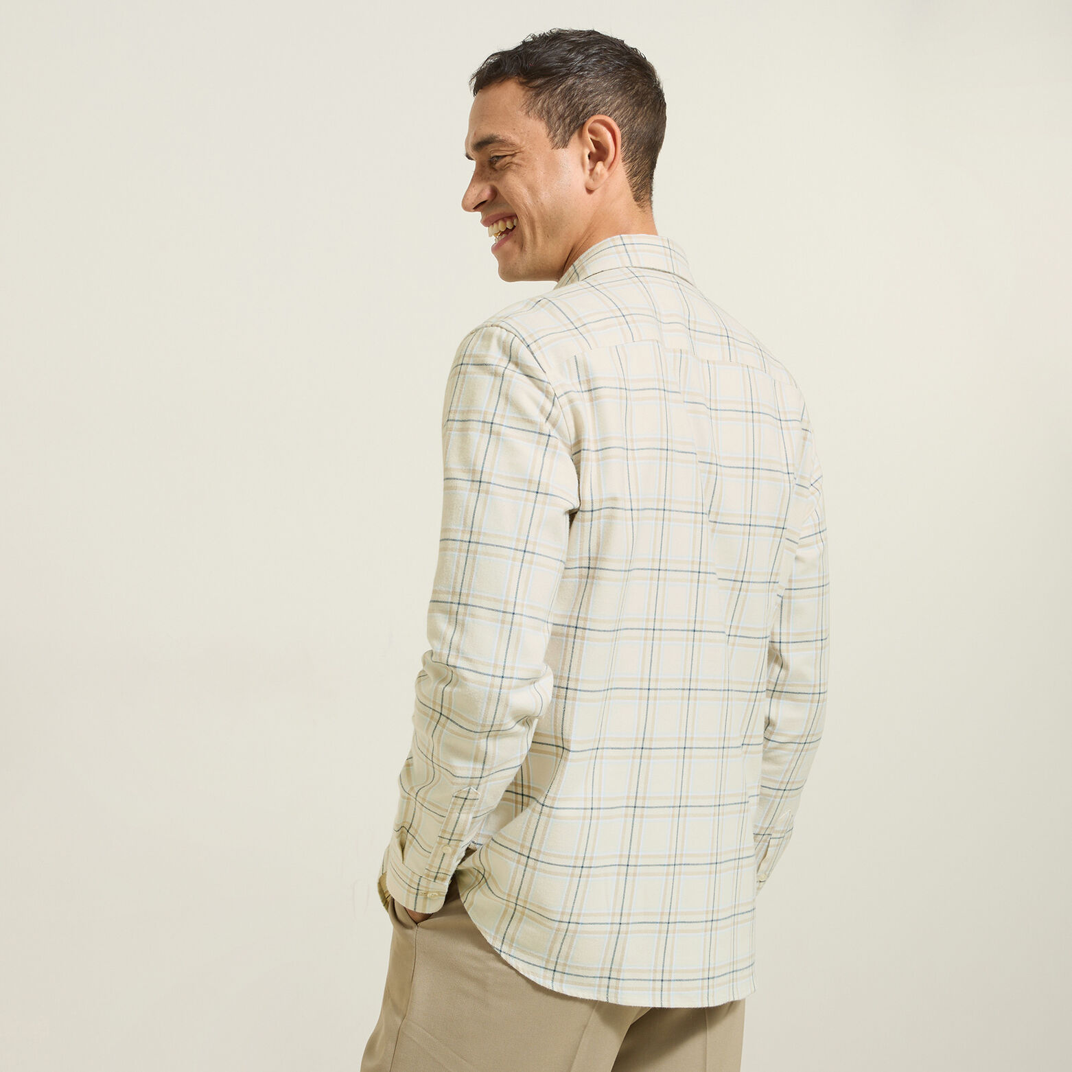 Chemise en coton flanelle &agrave; carreaux