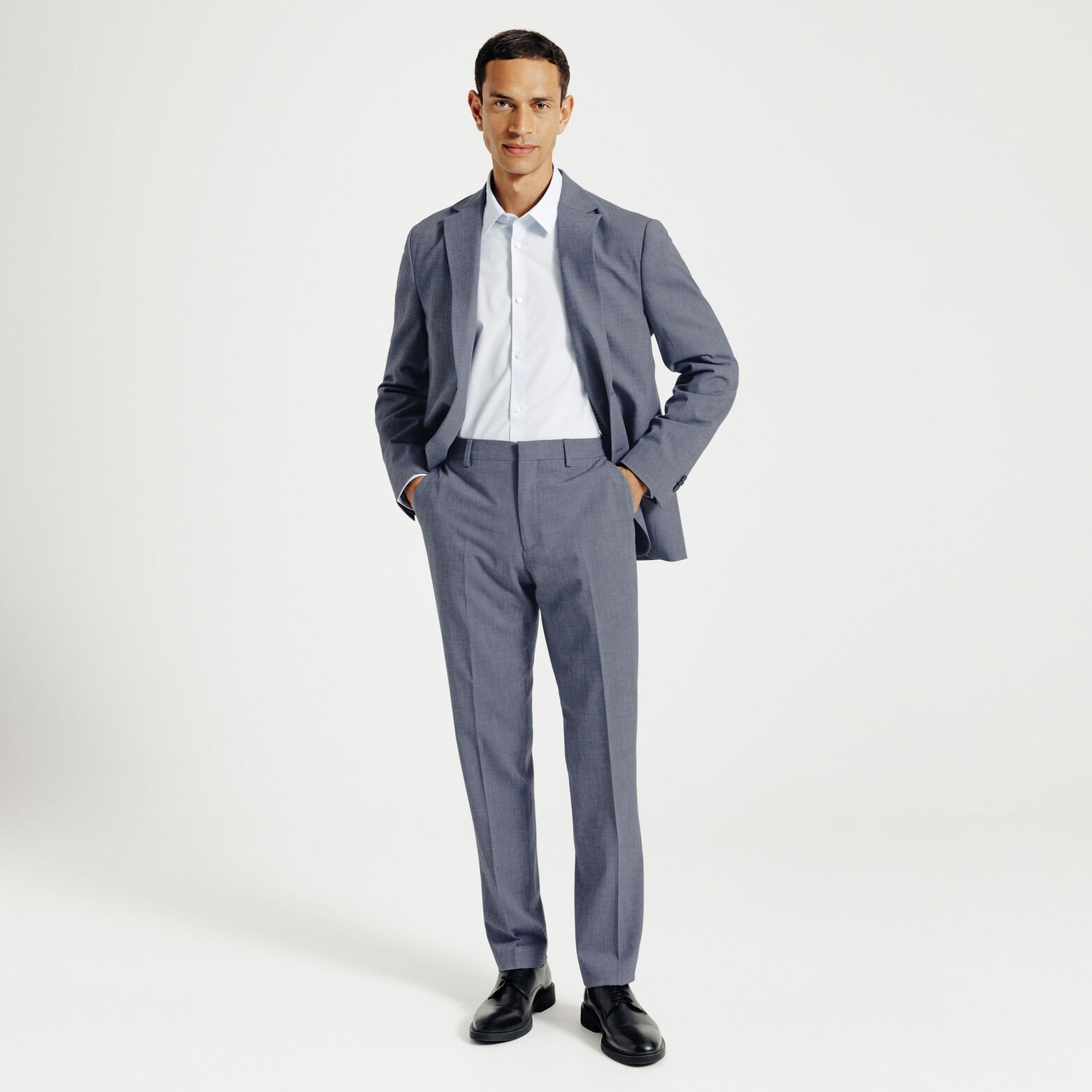 Pantalon de costume confort bi-ton