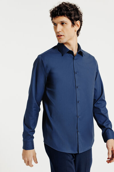 Chemise sans repassage en coton regular