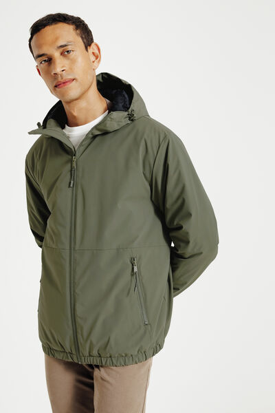 Blouson &agrave; capuche zipp&eacute;