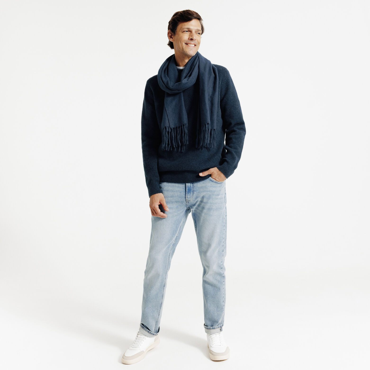 Pull col rond mousseux