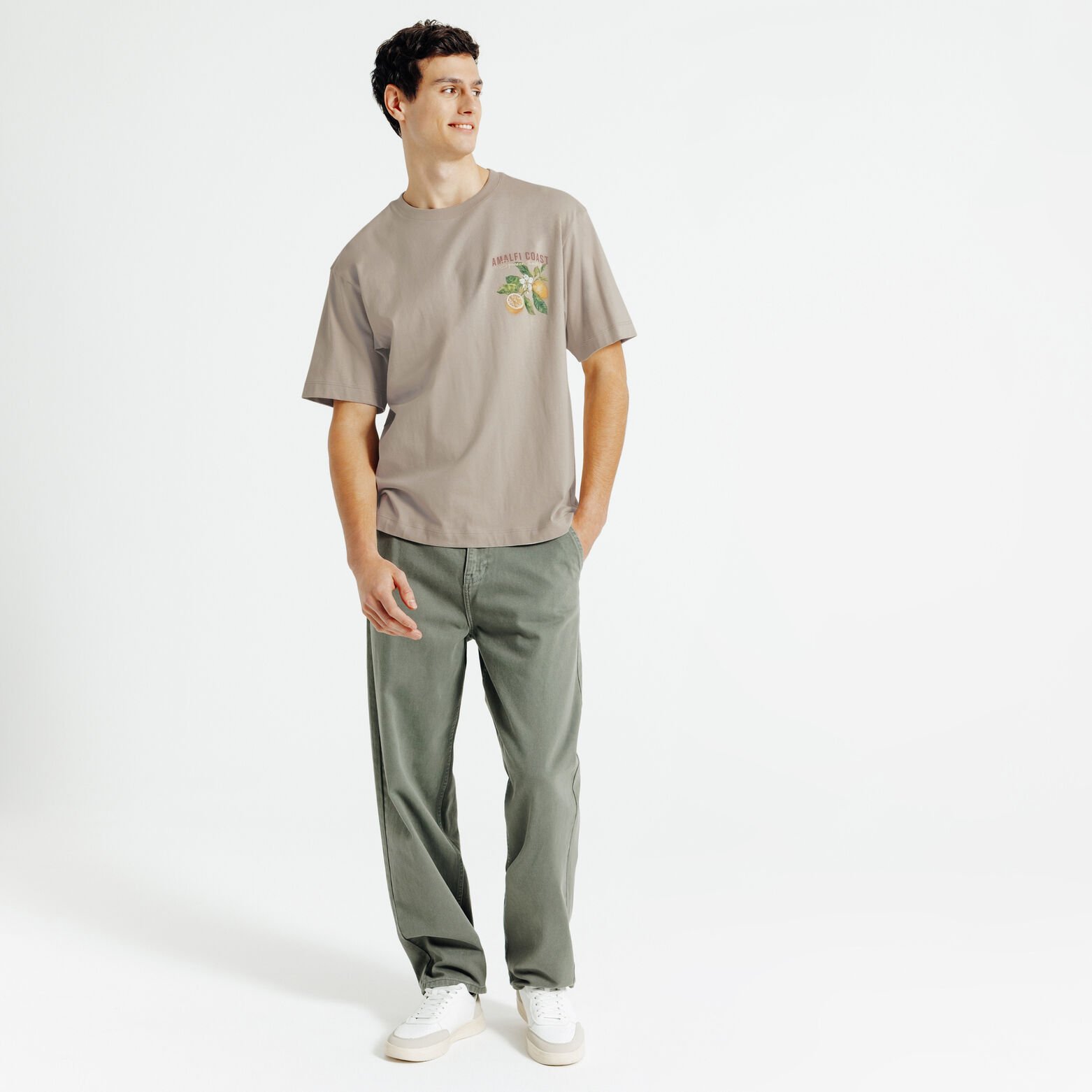 Tee shirt imprim&eacute; devant et dos citron