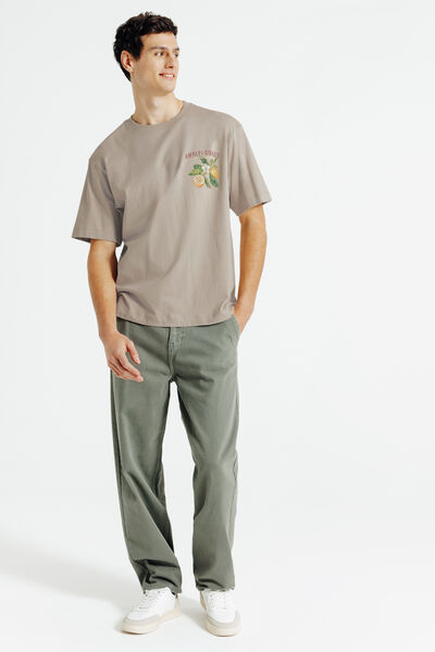 Tee shirt imprim&eacute; devant et dos citron