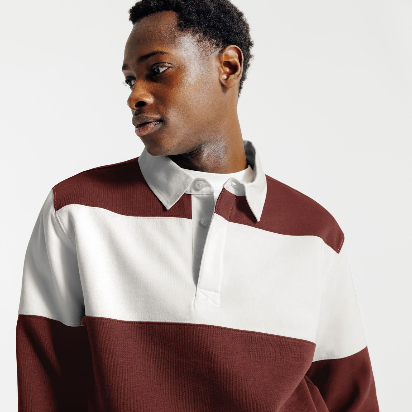 Sweat col polo ray&eacute;