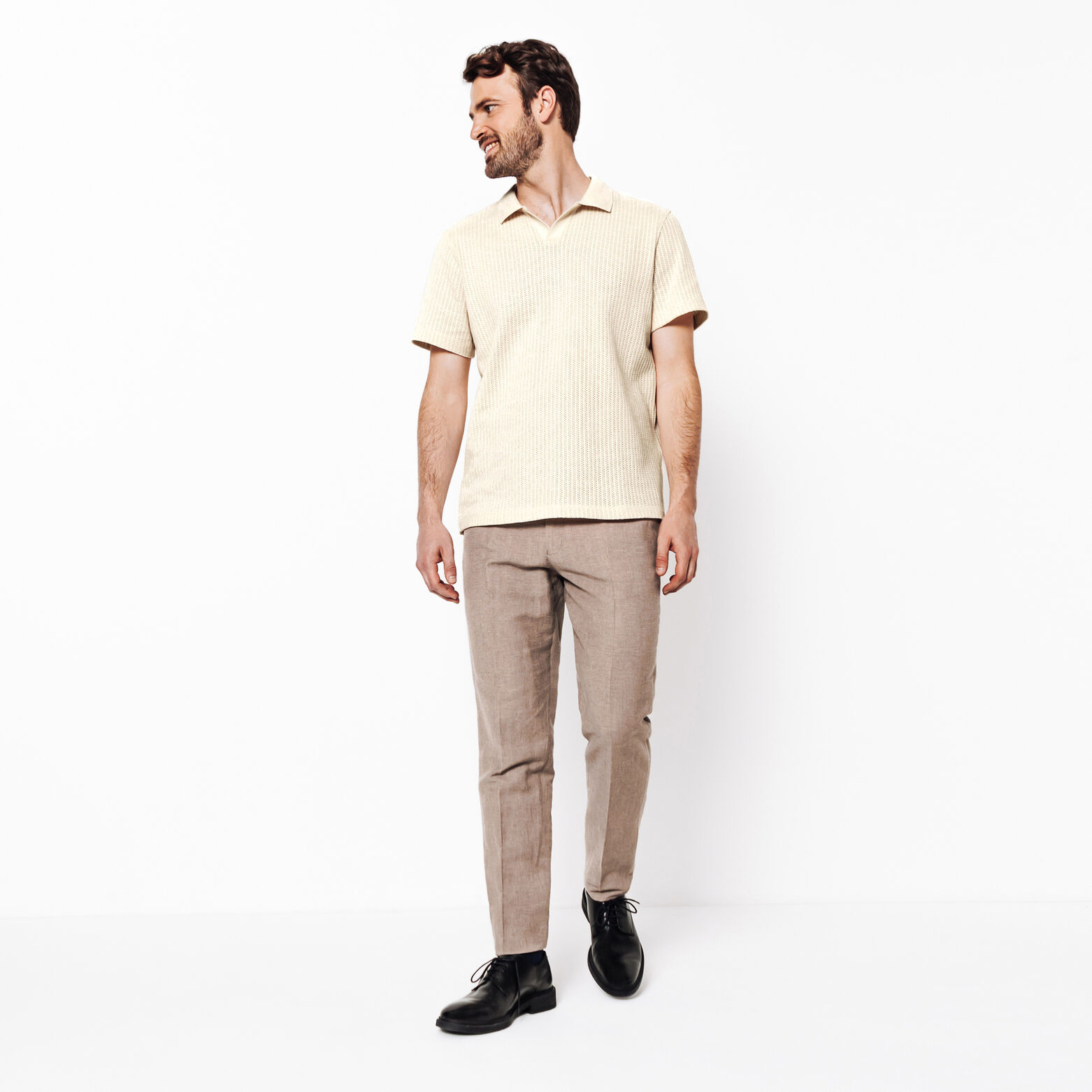 Polo manches courtes rayures verticales